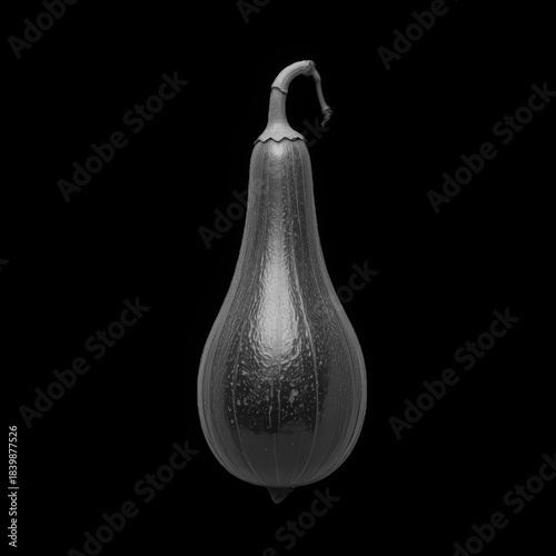 pear on black background