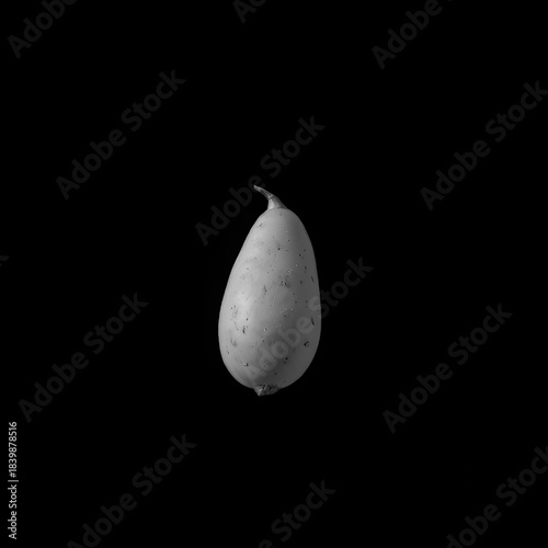 pear on black background