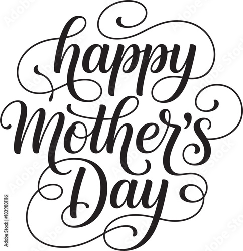 Sale text happy mother.s day vector illustration with percent off sticker design
