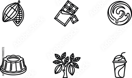 Collection of Chocolate Icons for Design and Illustration