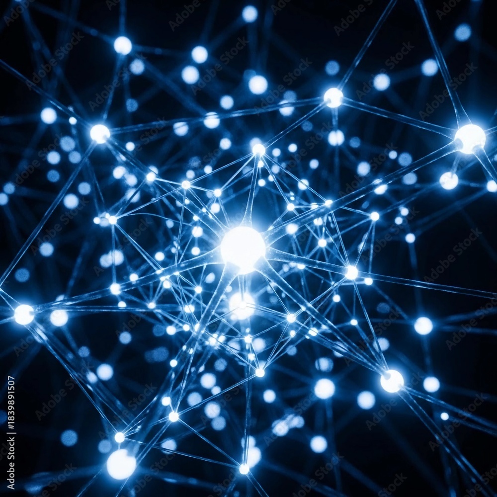 Obraz premium Tech abstract background with stars