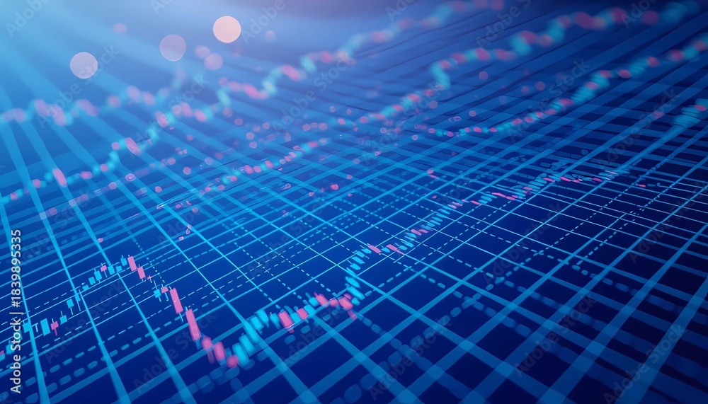 Obraz premium Analyzing Candlestick Chart Data for Investment Strategy