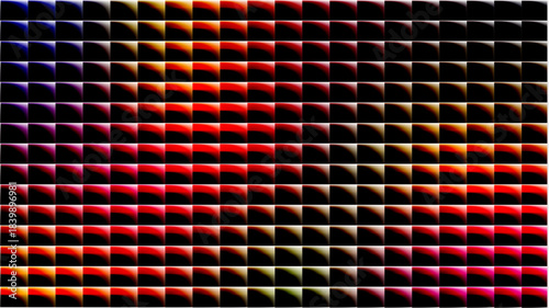 Abstract background with glowing neon vertical stripes  blck,blue,red,yellow colors, creating a futuristic texture