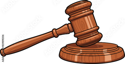 Brown Wooden Gavel and Sounding Block Isolated on White Keywords: gavel, judge, law, justice, court, auction, legal, wooden, wood