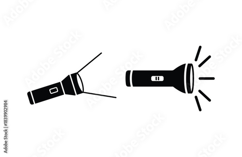 Flashlight silhouette bundle portable lighting