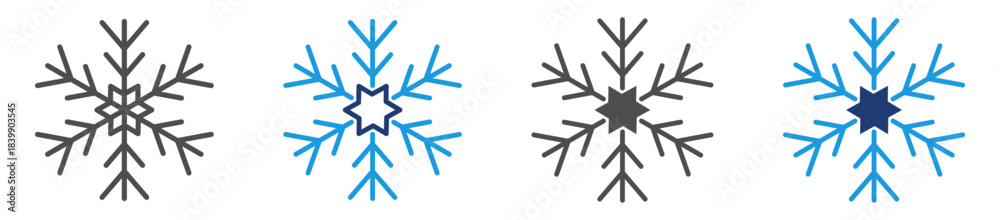 Fototapeta premium snow icon set with multiple style