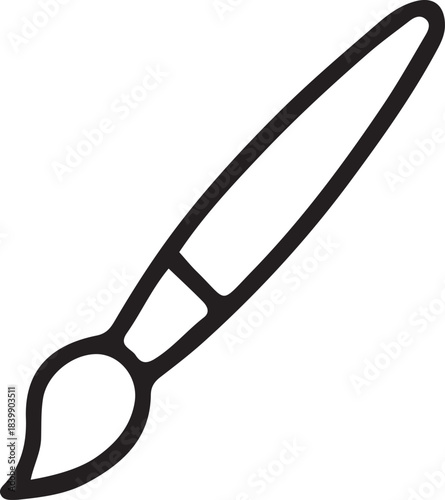 painting brush line icon