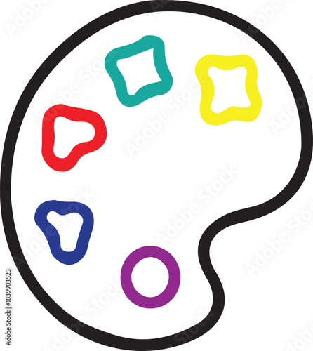 colourplate  line icon,painting colourplate