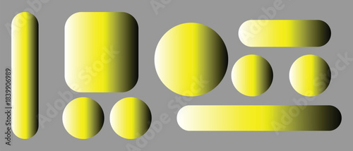 Yellow And Black Gradient Shapes With Rounded Corners Keywords: shape, gradient, yellow, black