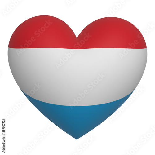 3d flag of Luxembourg icon vector illustration 