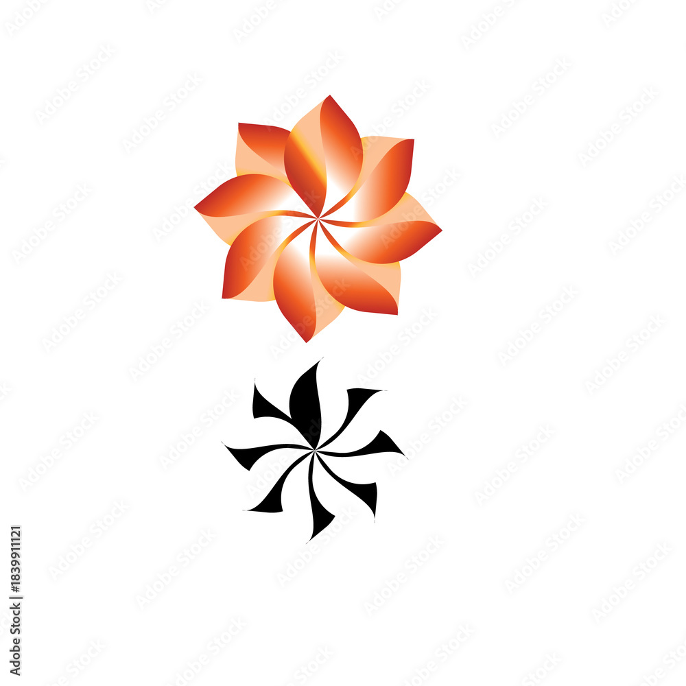 Obraz premium abstract flower logo