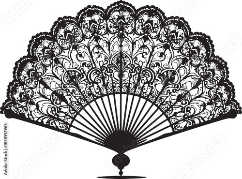 black and white fan