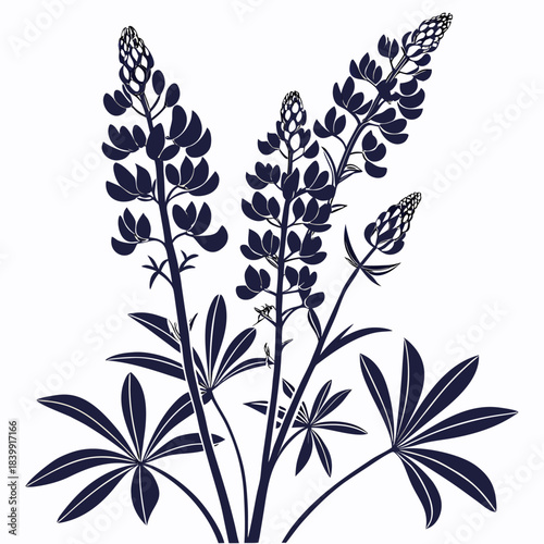 bluebonnets with leaves