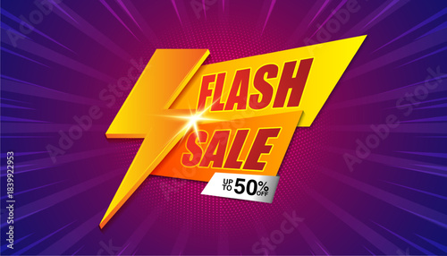 sale tag flash sale vector illustration