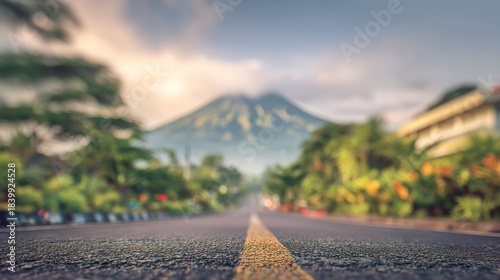 Road leading towards a mountain
