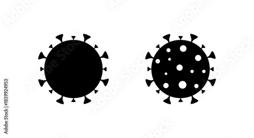 Virus icon. Medical infection, pandemic, and disease awareness symbol