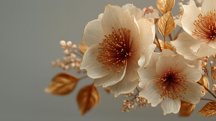 Decorative golden floral corner vectors on dark textured background, elegant ornamental design generated AI