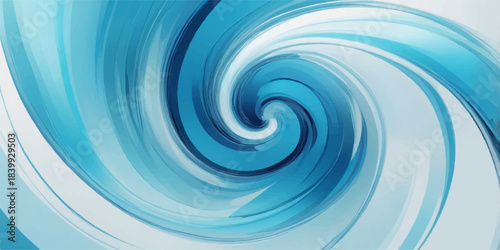 Abstract blue background with a digital water swirl and light spiral vortex creating a motion ripple pattern in a liquid space wallpaper backdrop