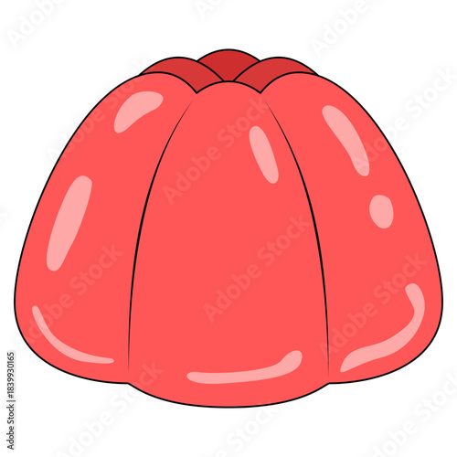 illustration of strawberry jelly