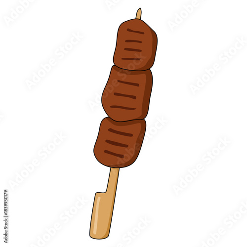 illustration of beef skewer 