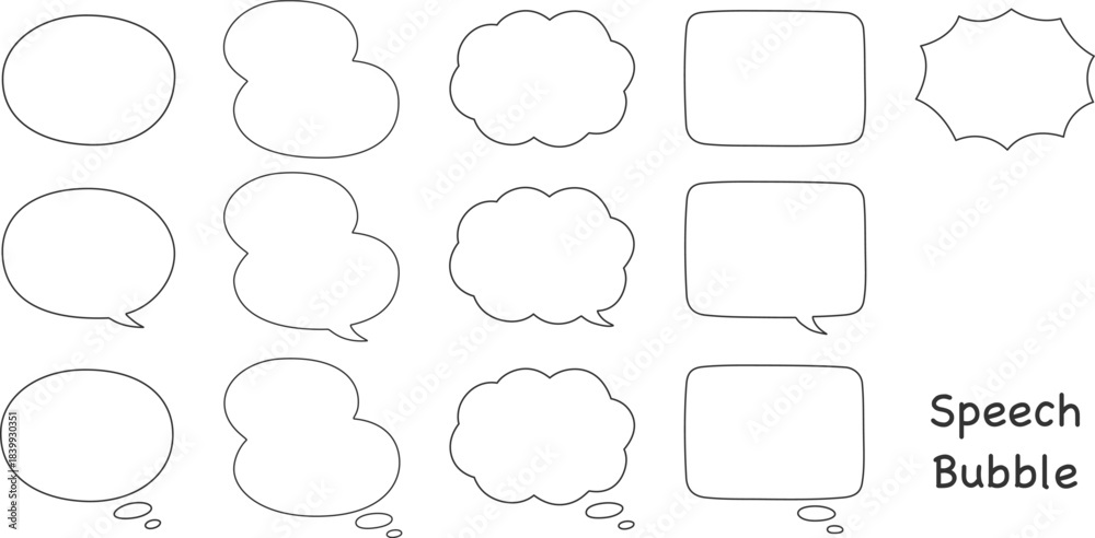 Obraz premium フレーム・吹き出しセット