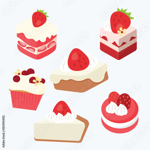 Strawberry Desserts Collection