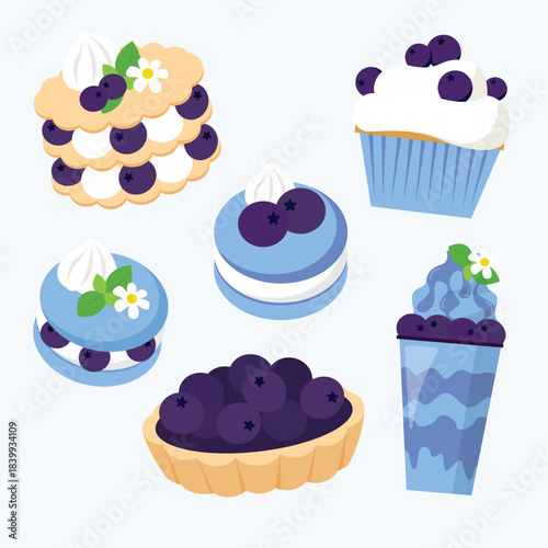 Blueberry Desserts Collection