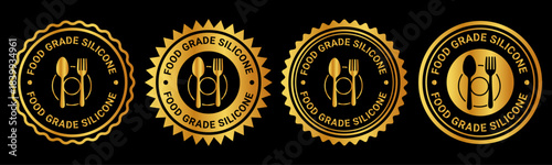 Premium Food Grade Silicone Gold Seal Badges