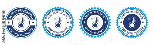 Keep Refrigerated Storage Warning Badge Icons