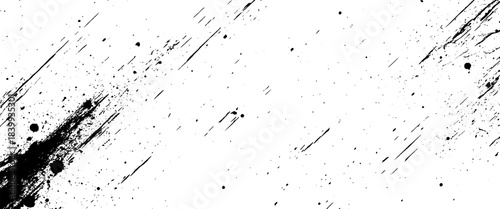 Vector brush grunge texture rough black scratches grunge distressed background.	