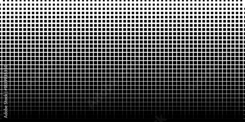 Art dot gradient texture. Vanishing polka dot background. Repeating dots gradation design