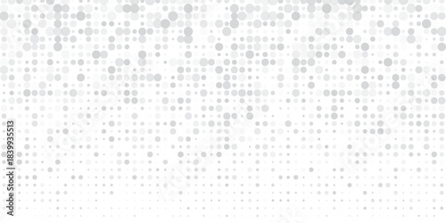 Gray dot gradient texture. Vanishing polka dot background. Repeating dots gradation simple