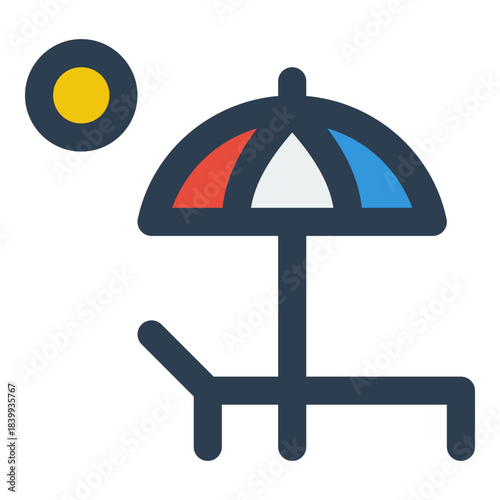 beach lounger icon