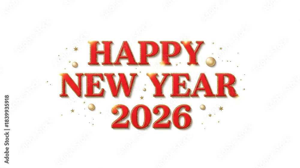 Fototapeta premium happy new year 2026 red
