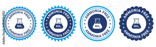 Blue Ammonia Free Badge Labels Collection