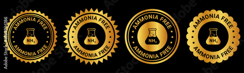 Gold Ammonia Free Badge Labels Collection
