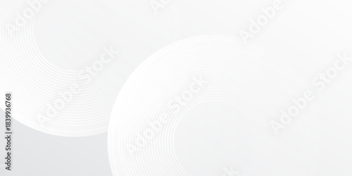 Modern white glowing geometric lines on gray background art