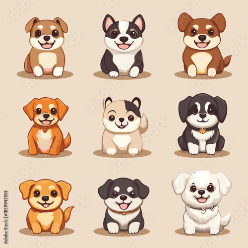 Cute dogs and puppies