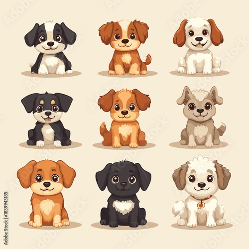 Cute dogs and puppies