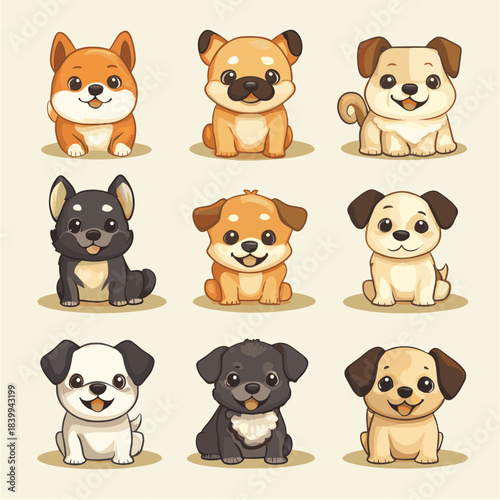 Cute dogs and puppies