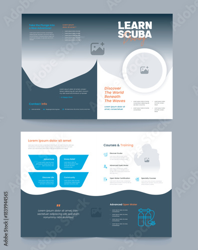 scuba diving Bifold brochure design