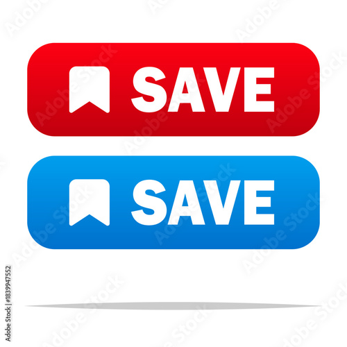 Save bookmark button vector isolated illustration