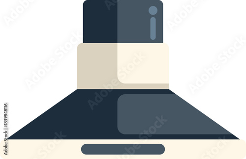 Modern kitchen exhaust hood extracting steam and bad smells from cooking over stovetop