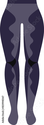 Compression tights showing muscle structure, designed for recovery after sports activity
