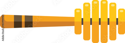 This cartoon style honey dipper is dripping honey, perfect for representing natural sweeteners