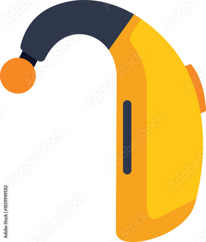 Modern hearing aid, showcasing technology that helps people with hearing loss