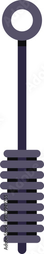 Simple icon of a toilet brush, essential item for keeping a clean and hygienic bathroom