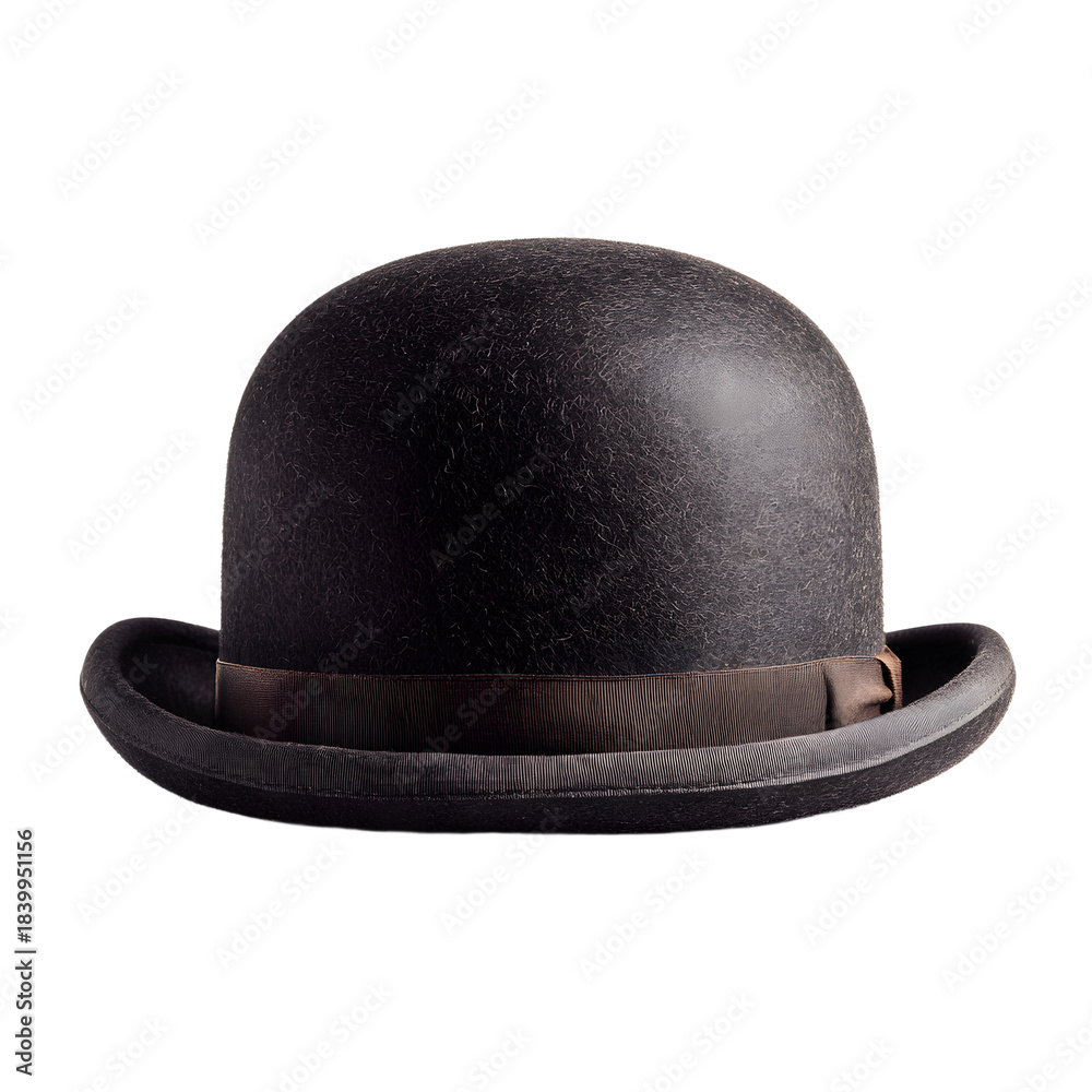Obraz premium Elegant Classic Bowler Hat in Dark Color for Professional Use