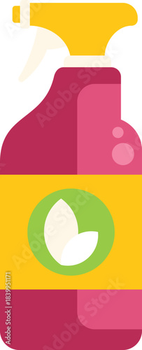 Cleaning product with a plant symbol on the label representing its eco friendly biodegradable formula