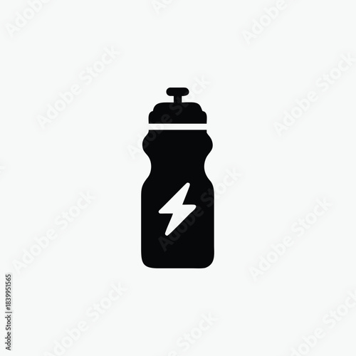  energy drink bottle icon silhoutte vector template
